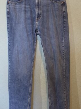 Levis 505 Jeans Mens 40x32 Blue Regular Straight Work Pants Medium Stone Wash